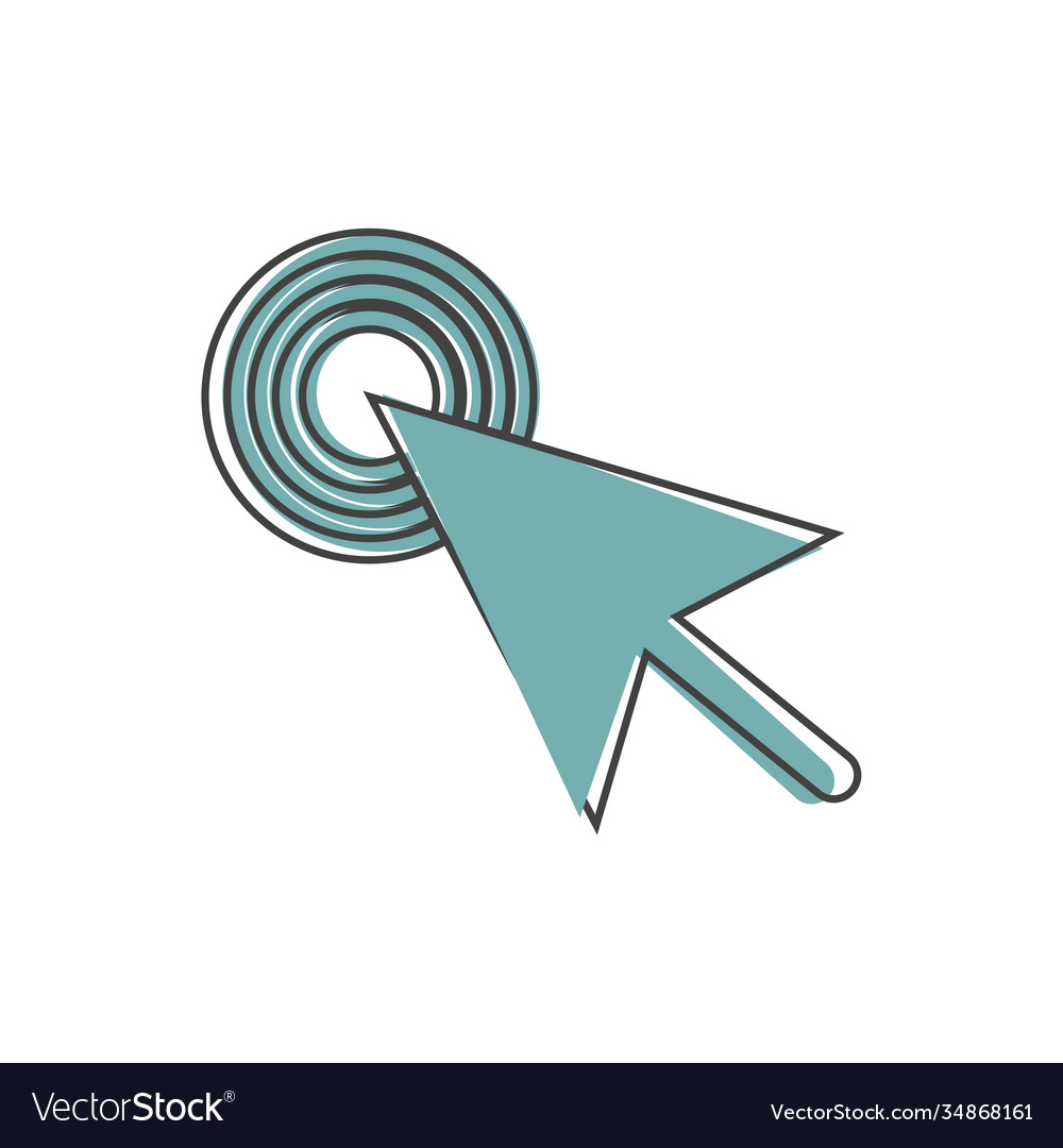 Arrow cursor pointing to point vector image Arrow cursor pointing to point