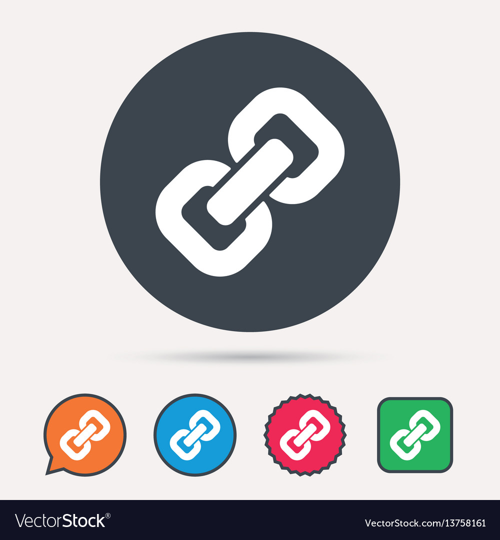 Chain icon internet web hyperlink sign