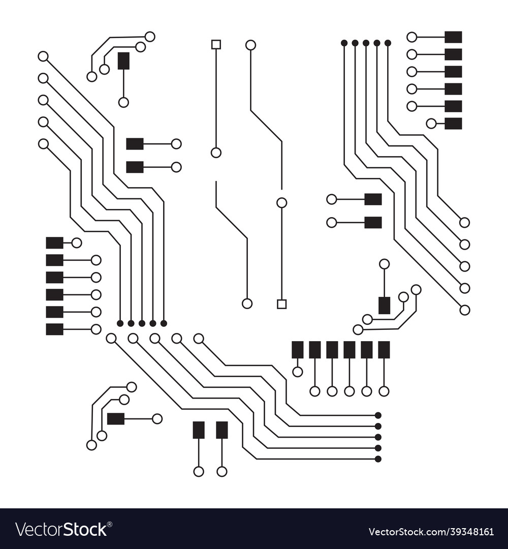 Computer background with circuit vector image Computer background with circuit