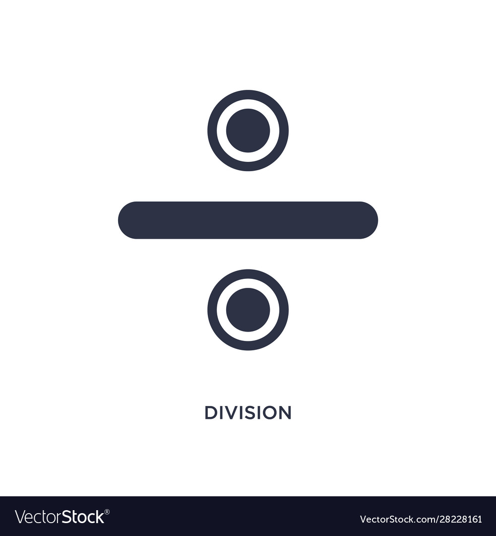 Division icon on white background simple element