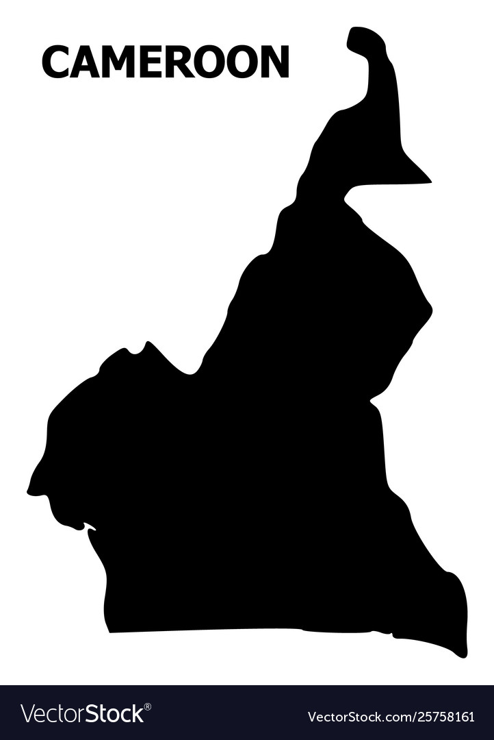 Flat map cameroon with name