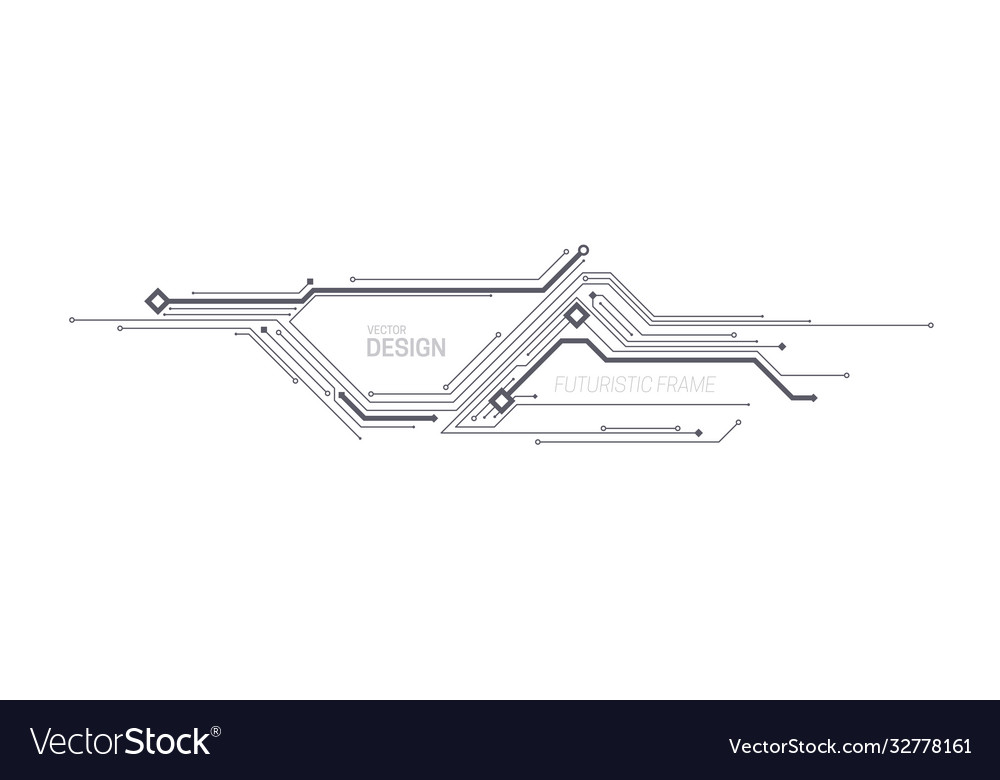Futuristic frame design vector image Futuristic frame design