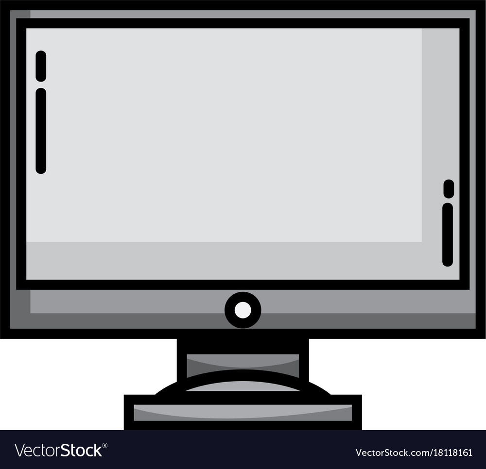 Grayscale computer screen electronic technology Vector Image