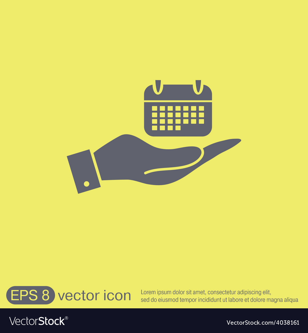 Hand holding a calendar Royalty Free Vector Image