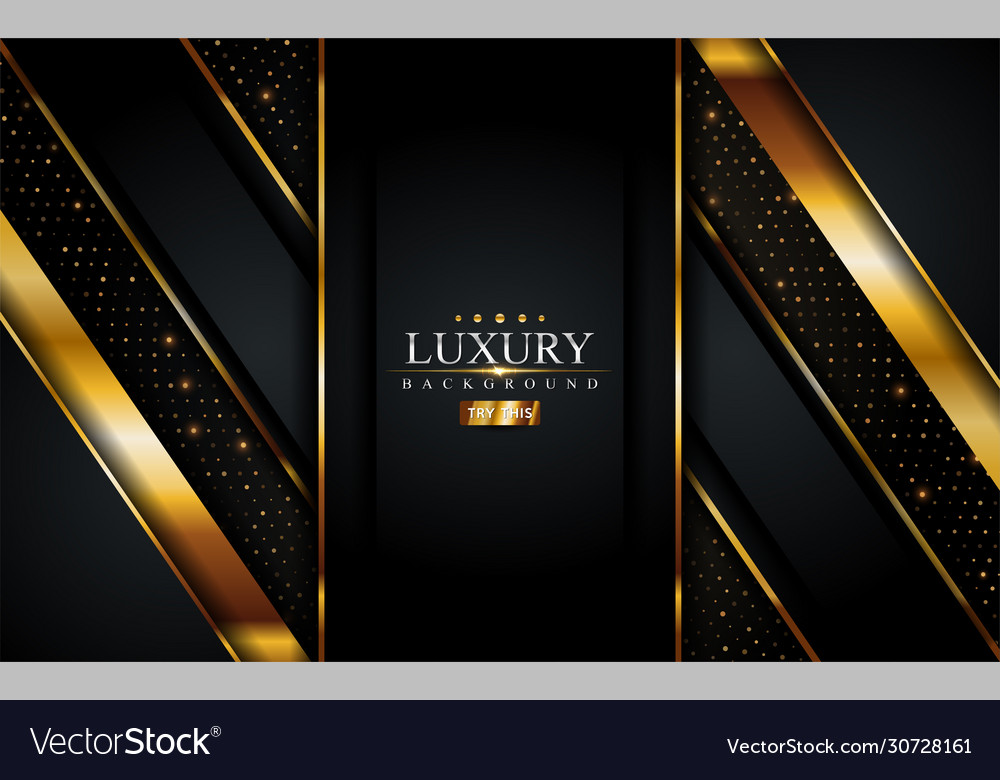 Luxury dark black background with golden lines