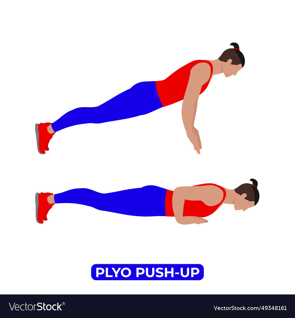 Man doing plyo push up exercise for chest