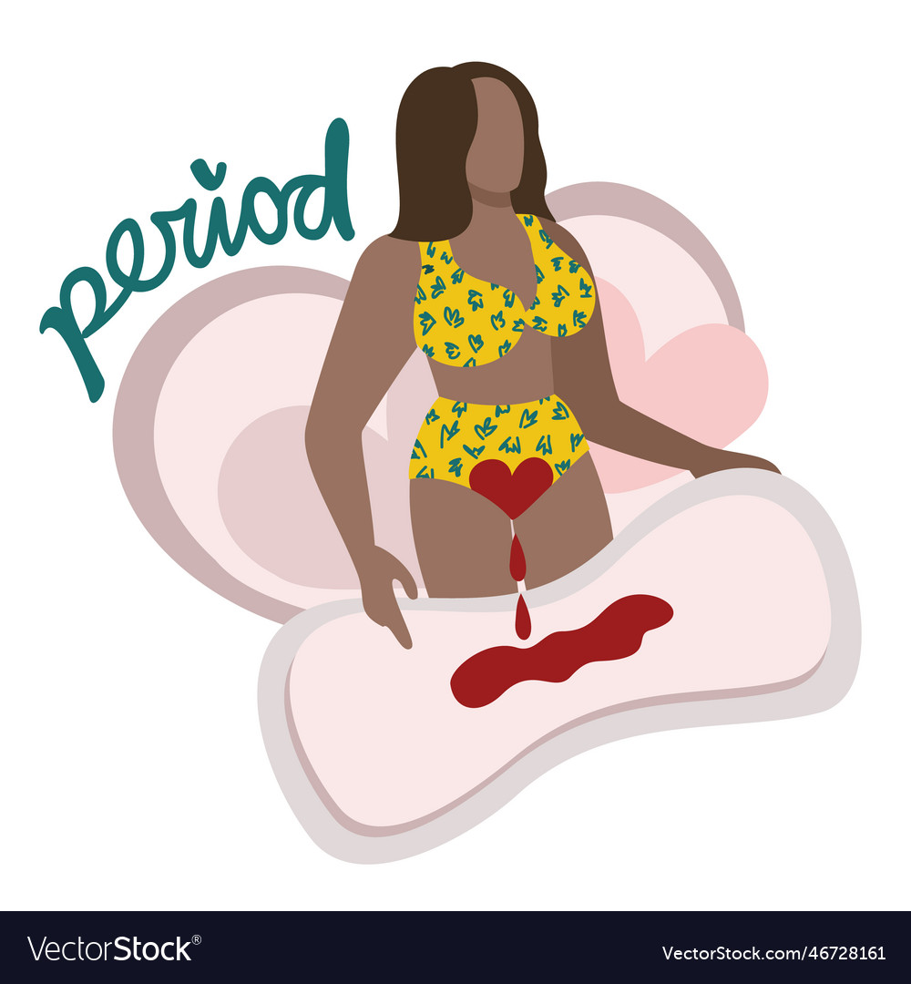 Menstrual period isolated of young