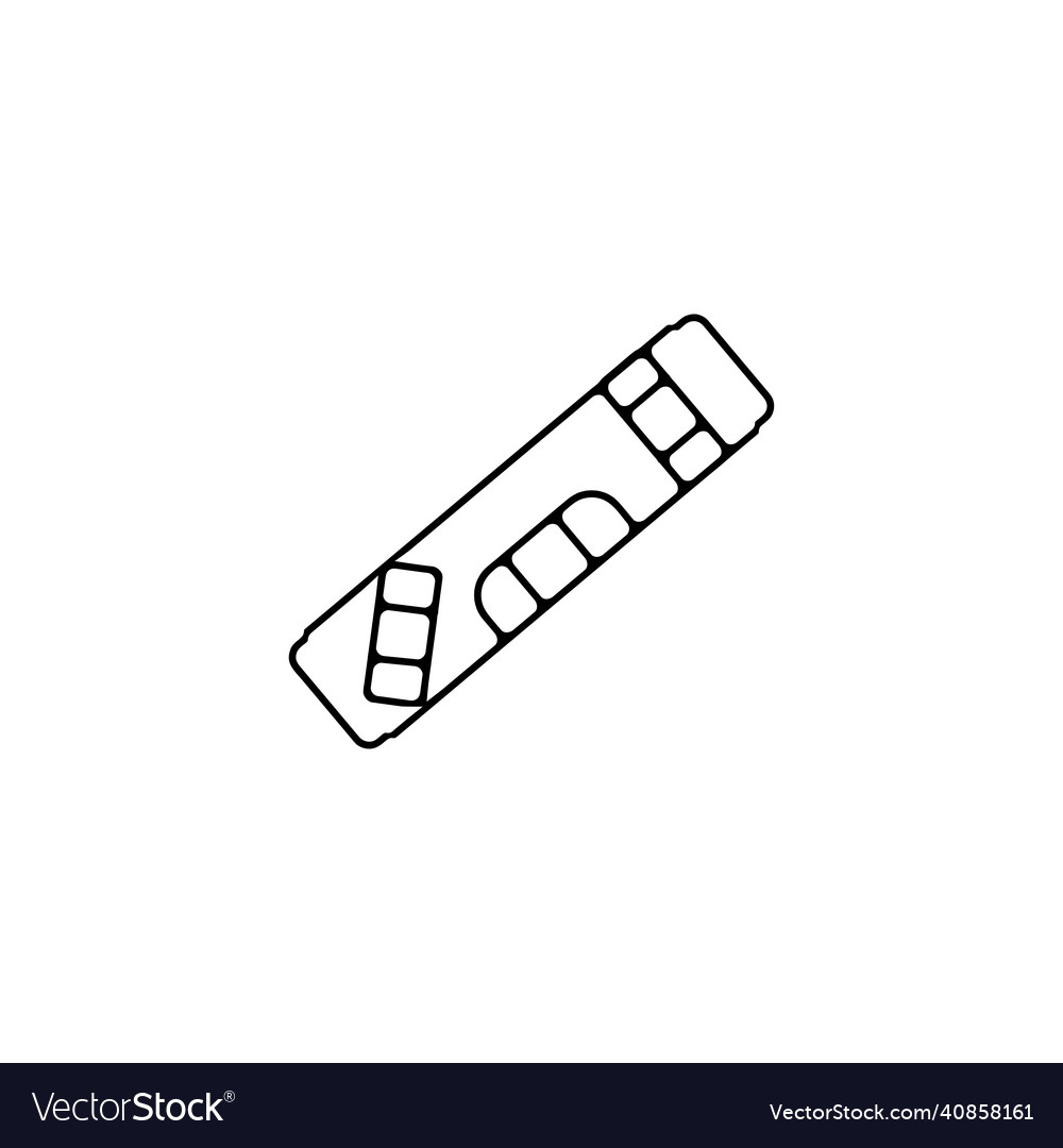 Plumb rule tool thin line icon linear