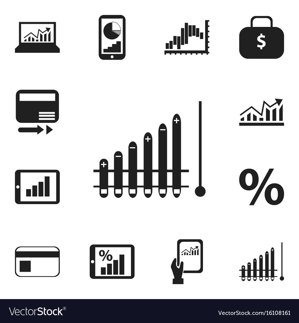 Set of 12 editable statistic icons includes