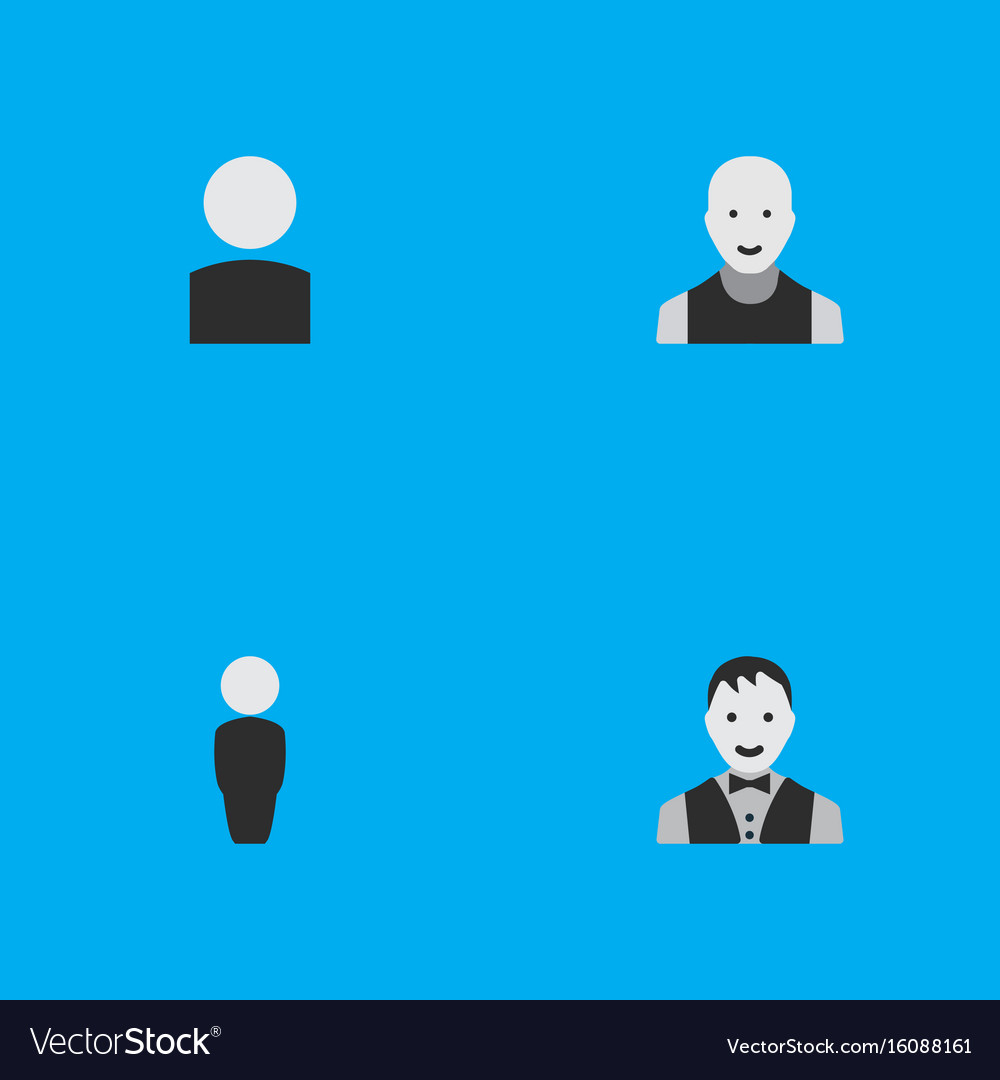 Set of simple profile icons