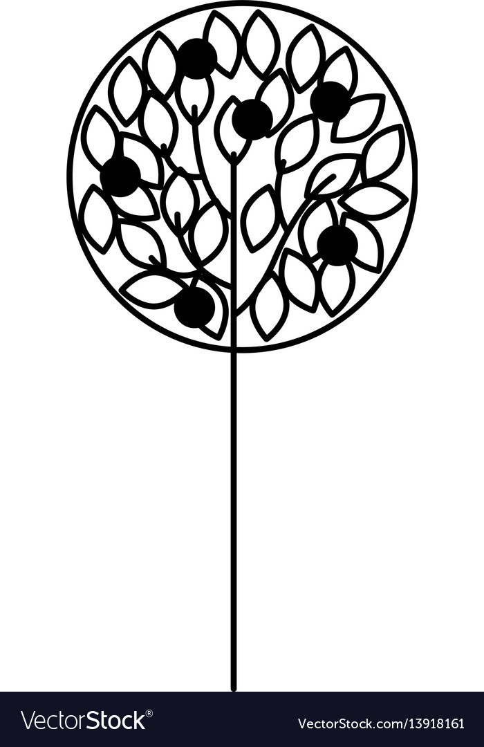 Tree plant isolated icon