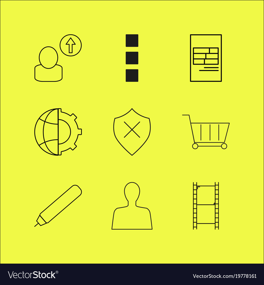 Web linear icon set simple outline icons