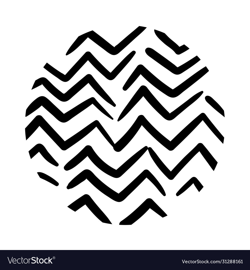 Zig zag organic pattern line style