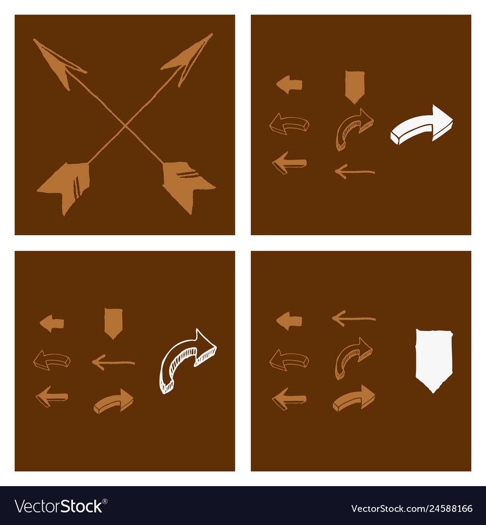 Arrows collection with elegant style and black
