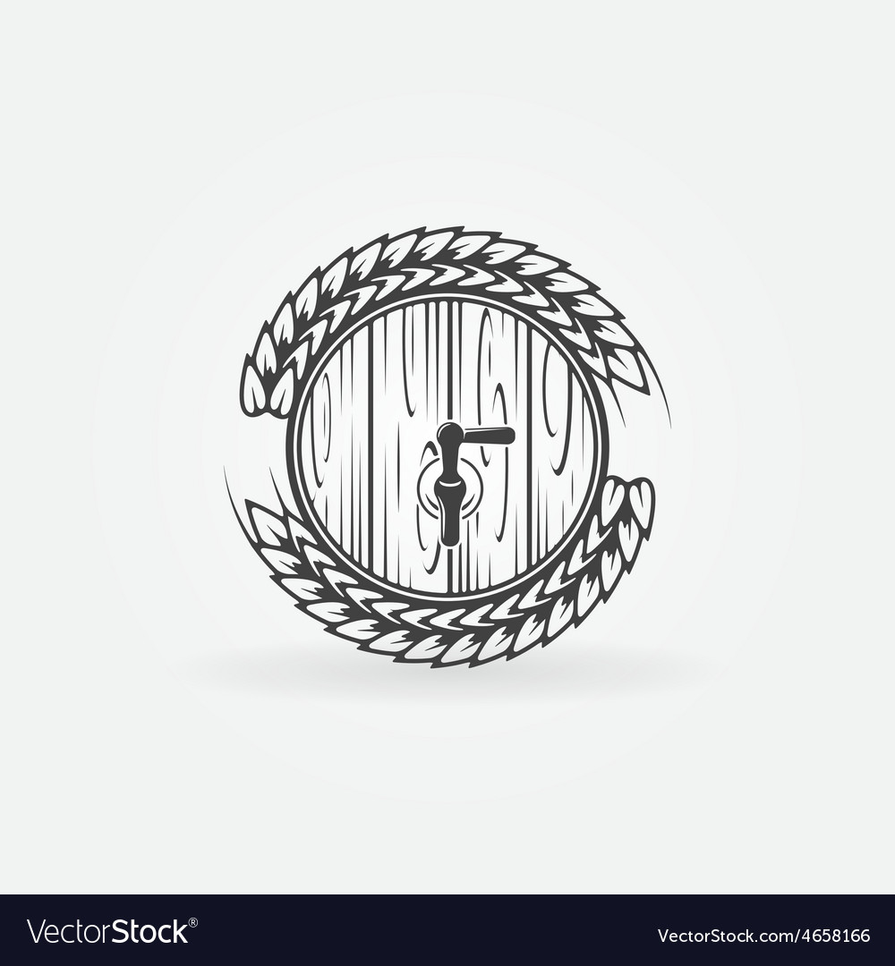 Beer Barrel Logo Royalty Free Vector Image VectorStock