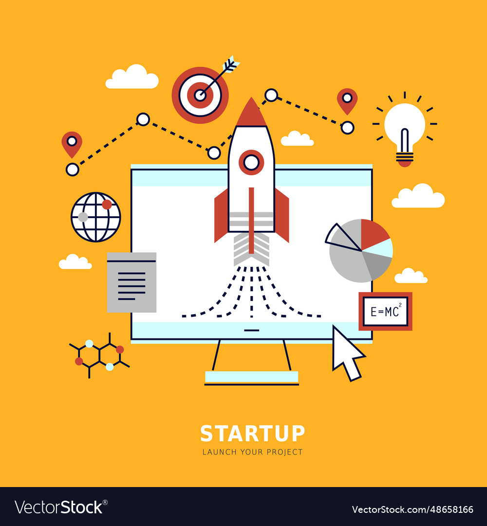 Business startup concept Royalty Free Vector Image