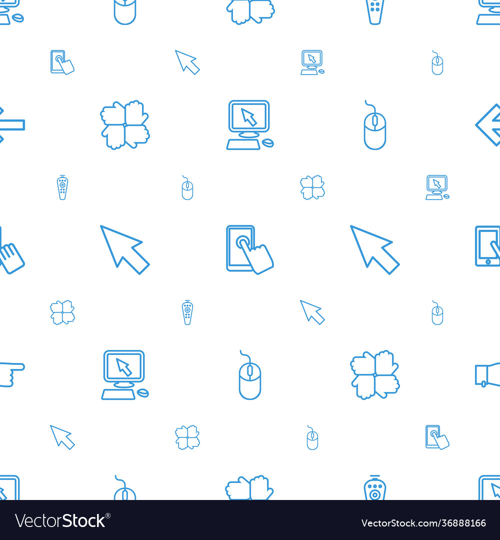 Click icons pattern seamless white background