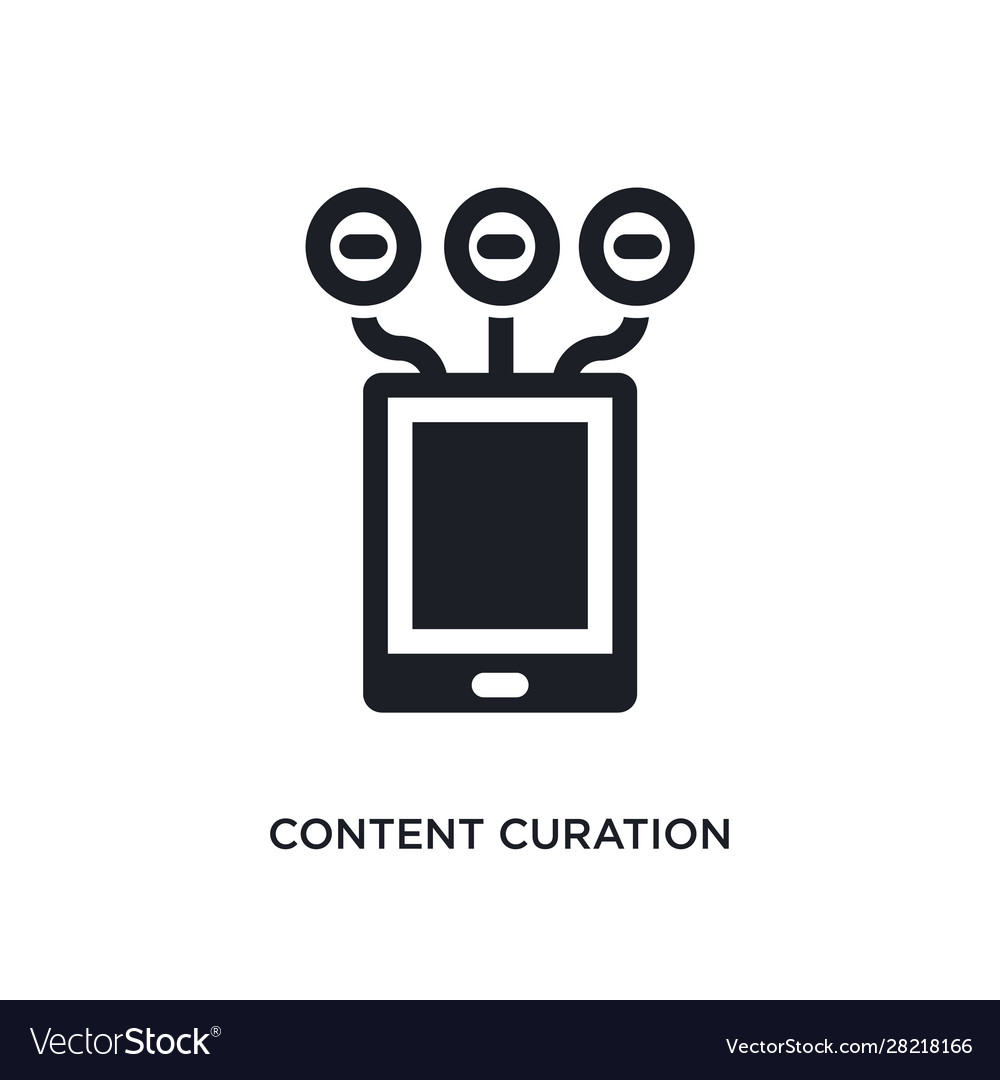 Content curation isolated icon simple element vector image Content curation isolated icon simple element