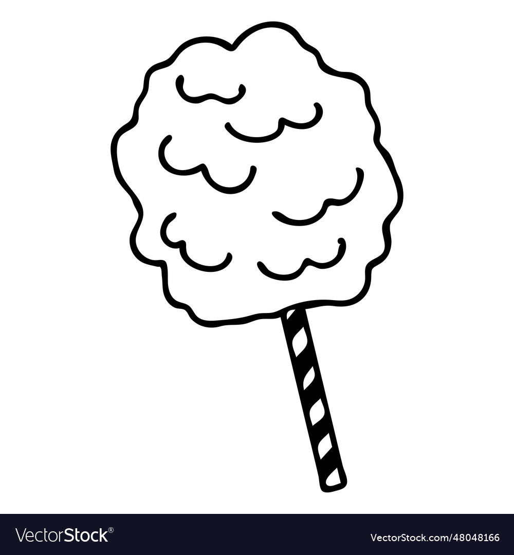 Cotton candy stroke Royalty Free Vector Image - VectorStock