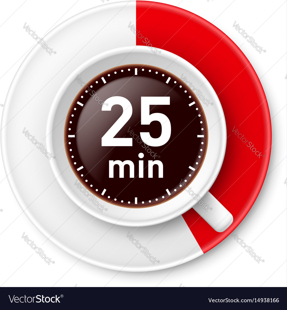 Cup of coffee with time limit for break