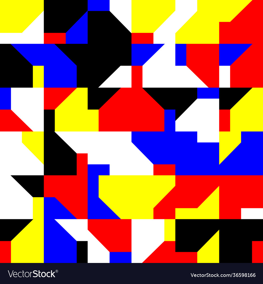 Deconstructed abstract pattern design vector image Deconstructed abstract pattern design