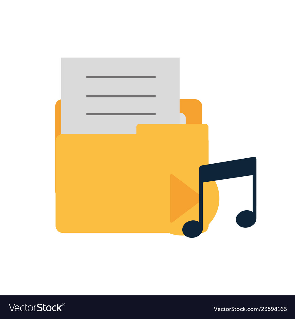 Folder with objects isolated icon