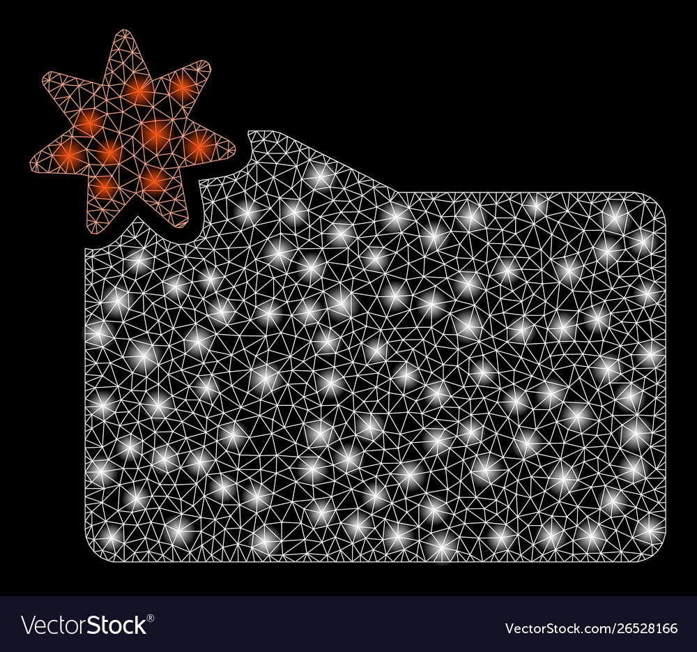 Glossy mesh network new folder with light spots vector image Glossy mesh network new folder with light spots