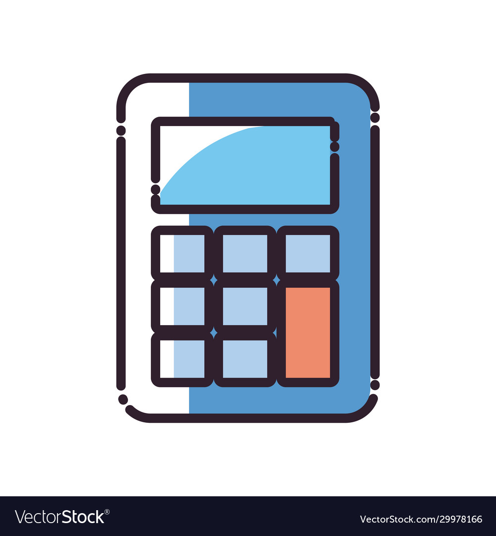 Isolated calculator fill style icon design