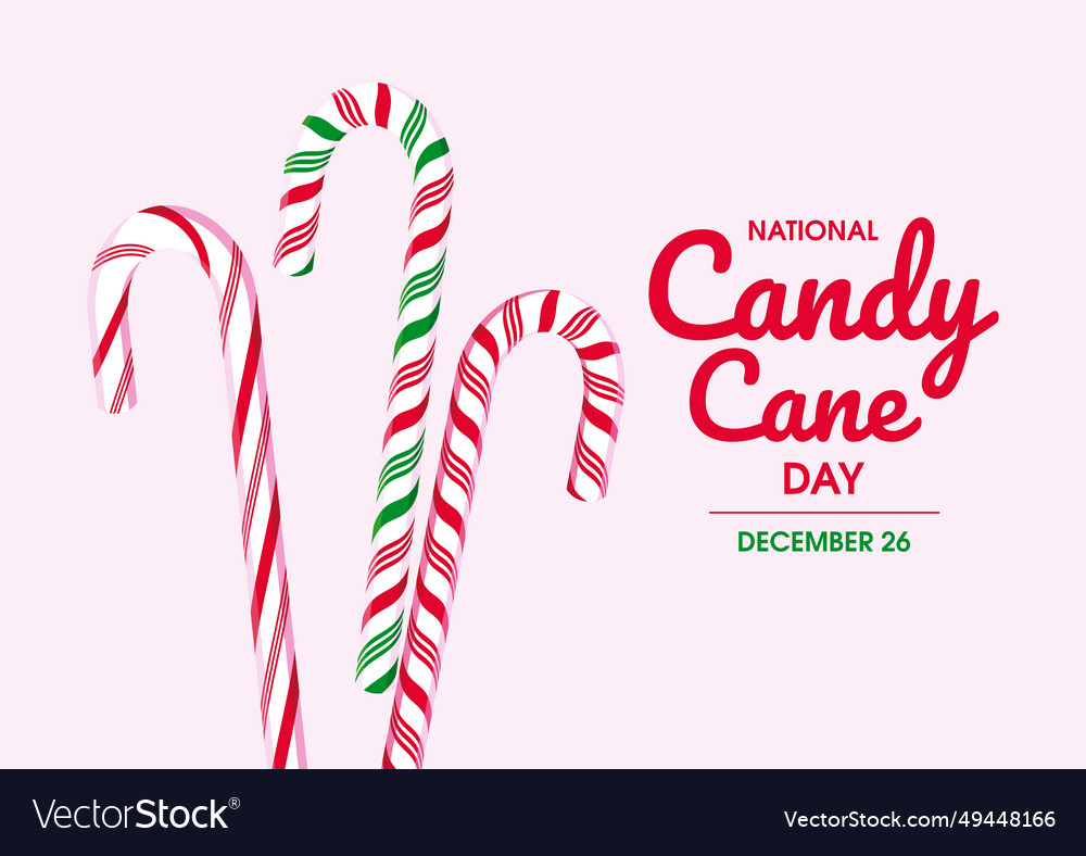 National candy cane day poster Royalty Free Vector Image