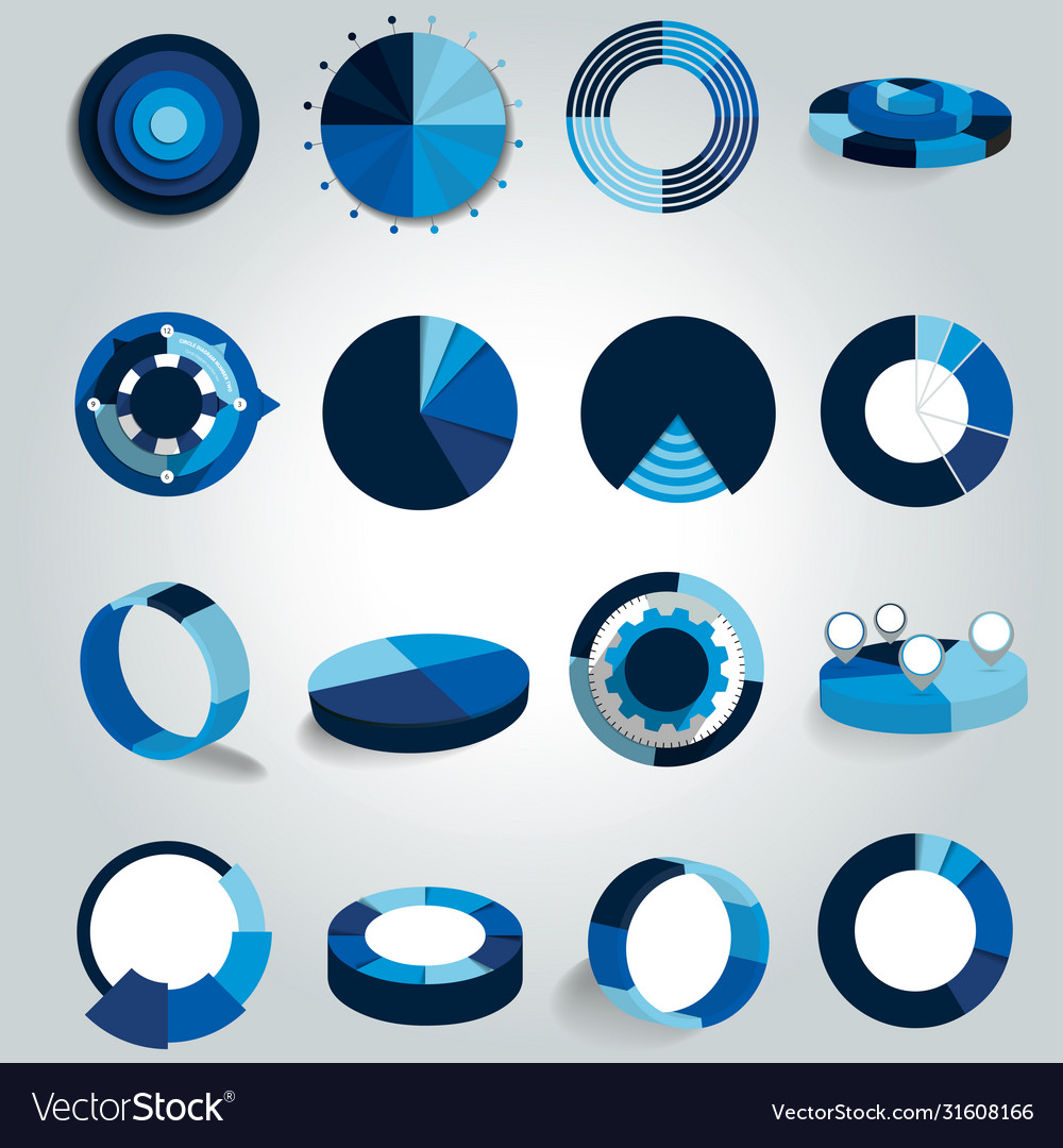 Pie chart graph design simply color editable