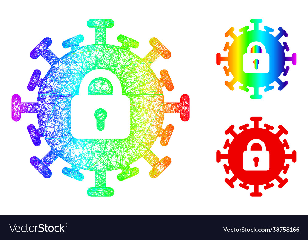 Rainbow net mesh gradient contagious lockdown icon