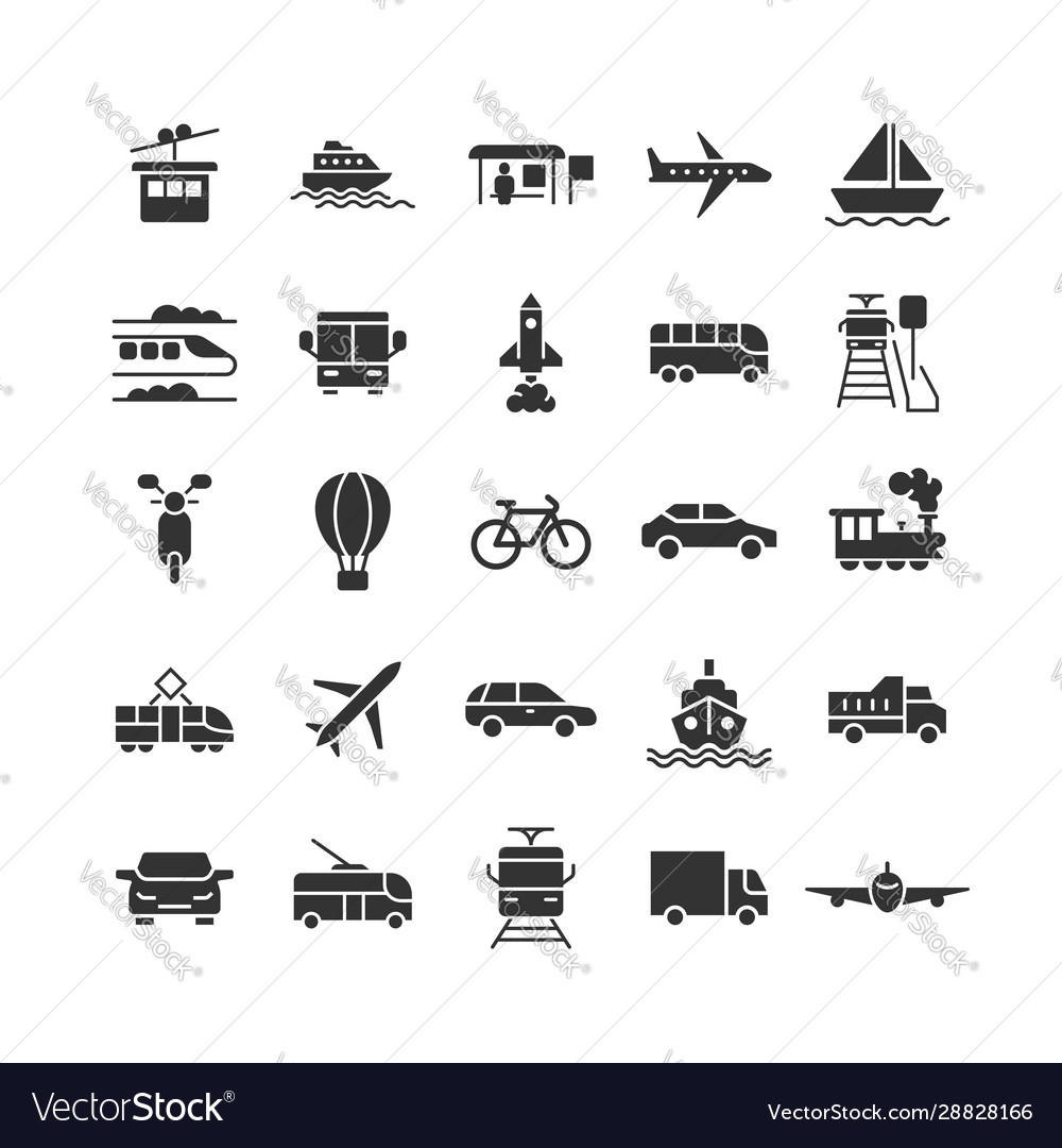 Transport Icon Set - Vehicle Collection