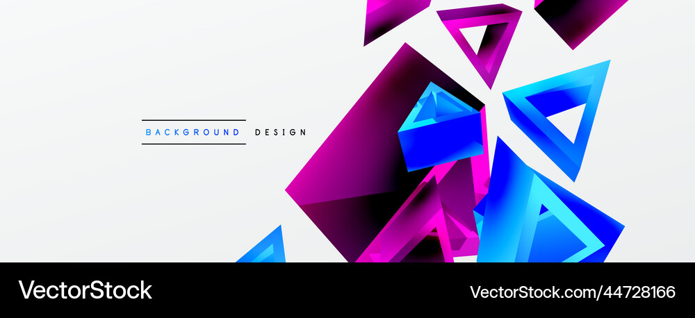 Triangle abstract background 3d basic Royalty Free Vector