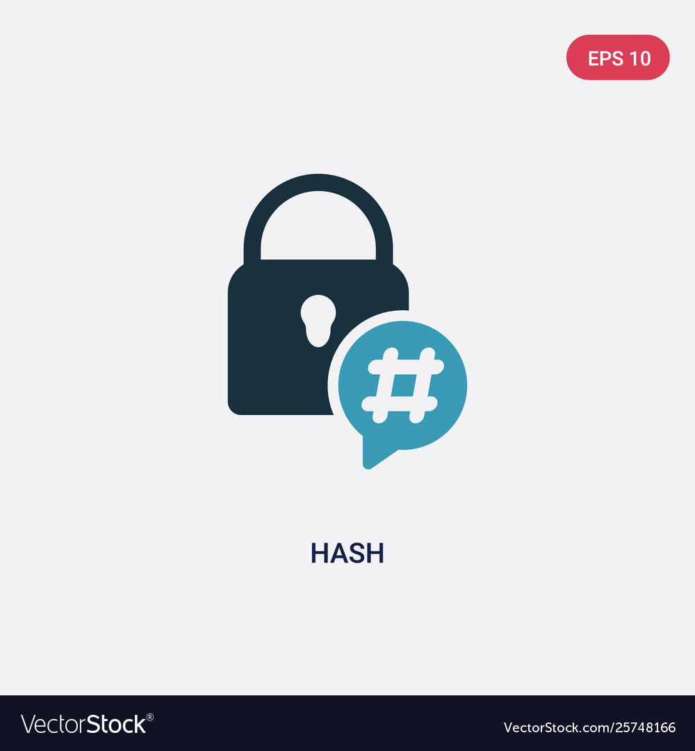 Two Color Hash Icon - Security