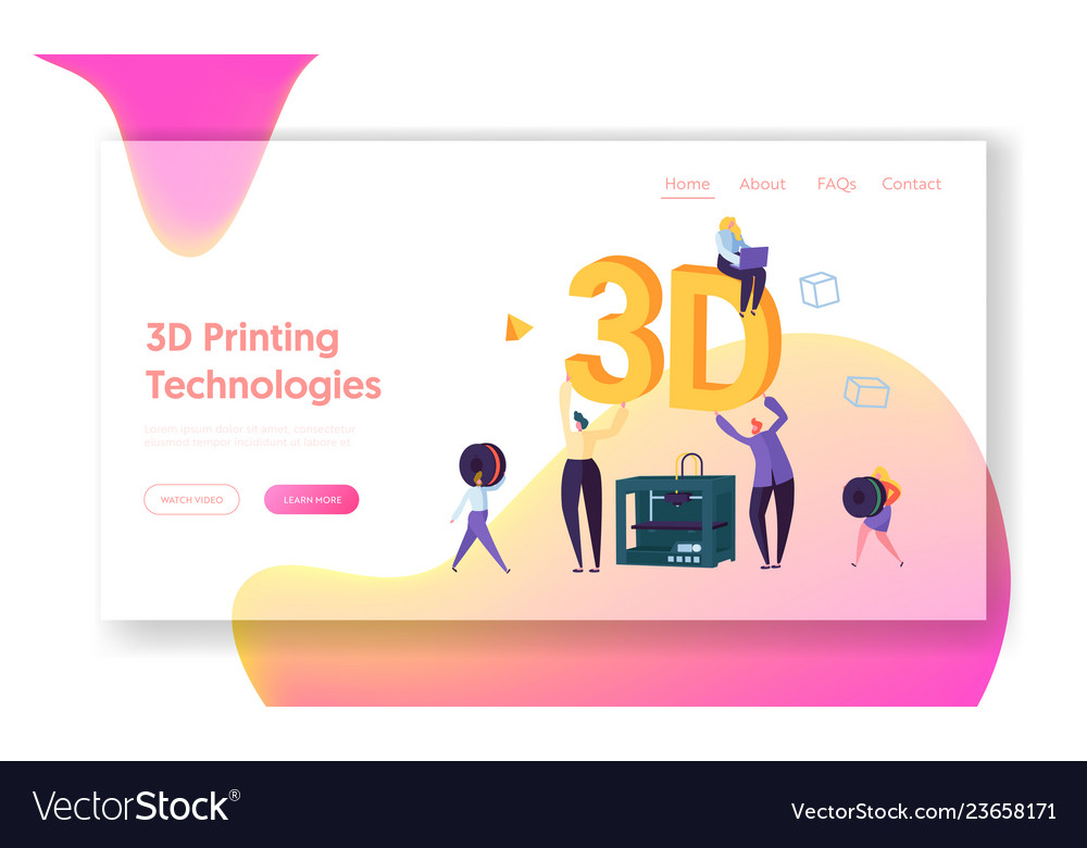 3d printing machine technology landing page