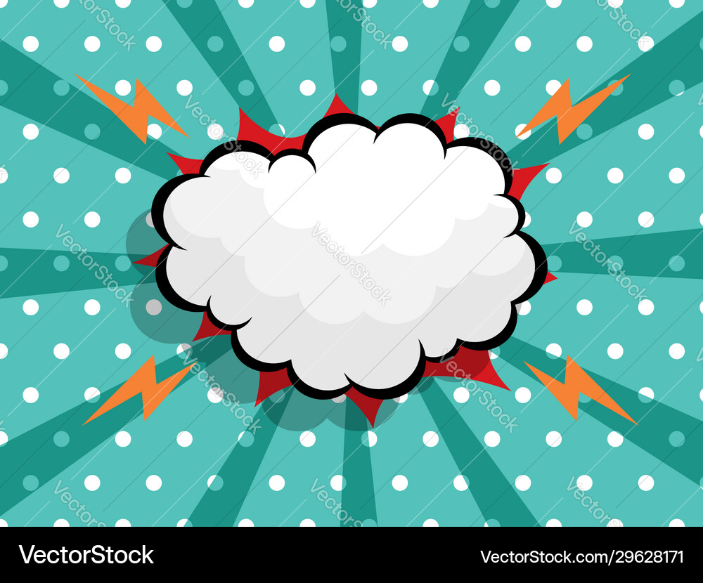 Abstract blank speech bubble with comic book Vector Image