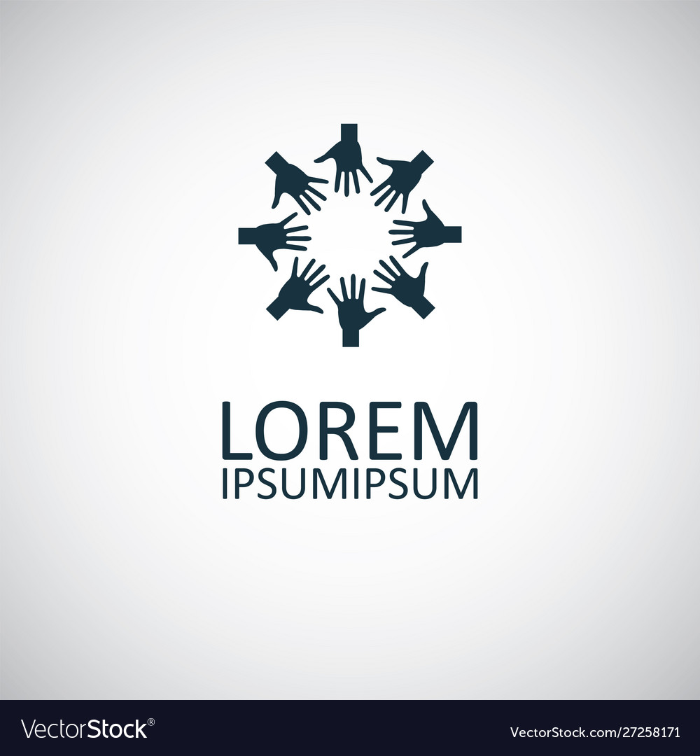Arm palm circle icon for web and ui on white