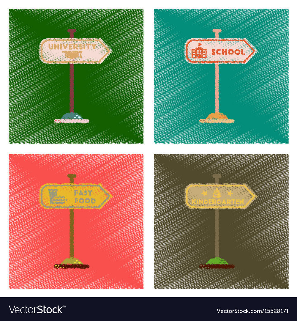 Assembly flat shading style icons university