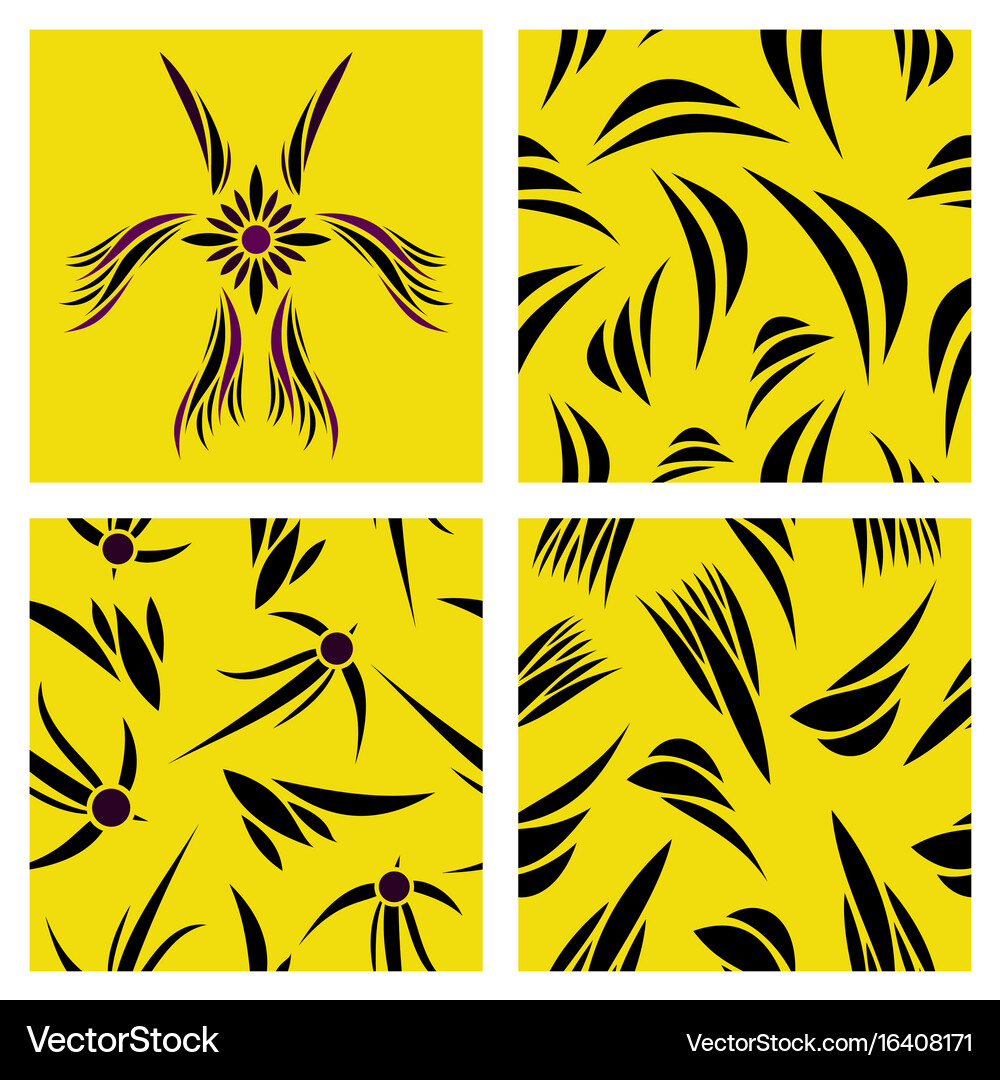 Samblay Pattern Assembly patterns in flower style Royalty Free Vector Image