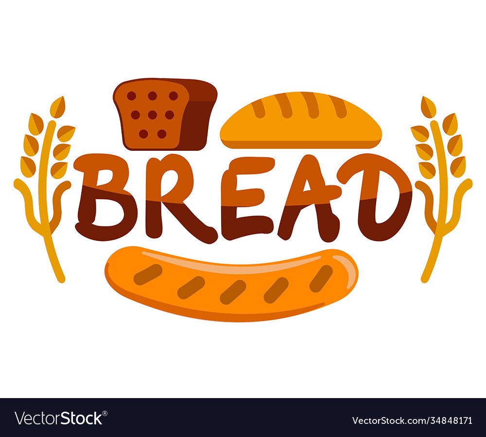 Bakery logo and signboard Royalty Free Vector Image