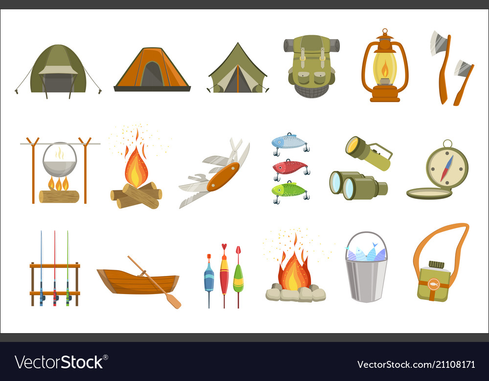 Camping Objects Collection