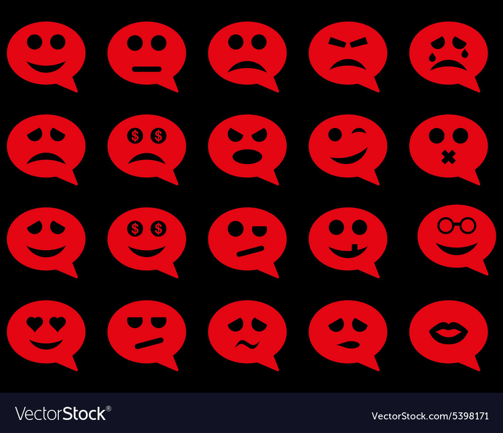 Chat emotion smile icons