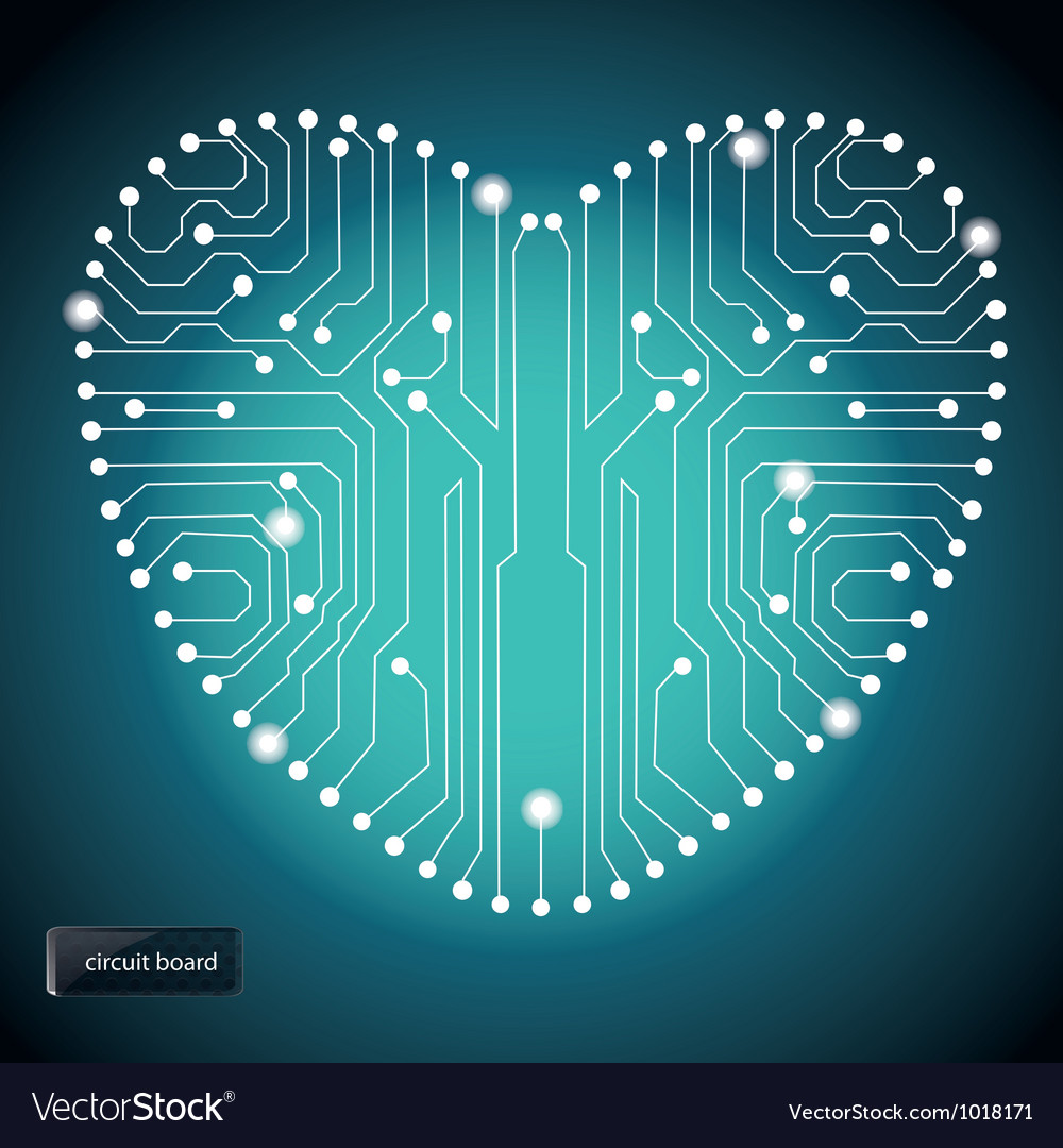 Circuit board with in heart shape pattern