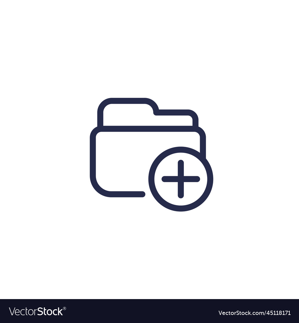 Create new folder line icon