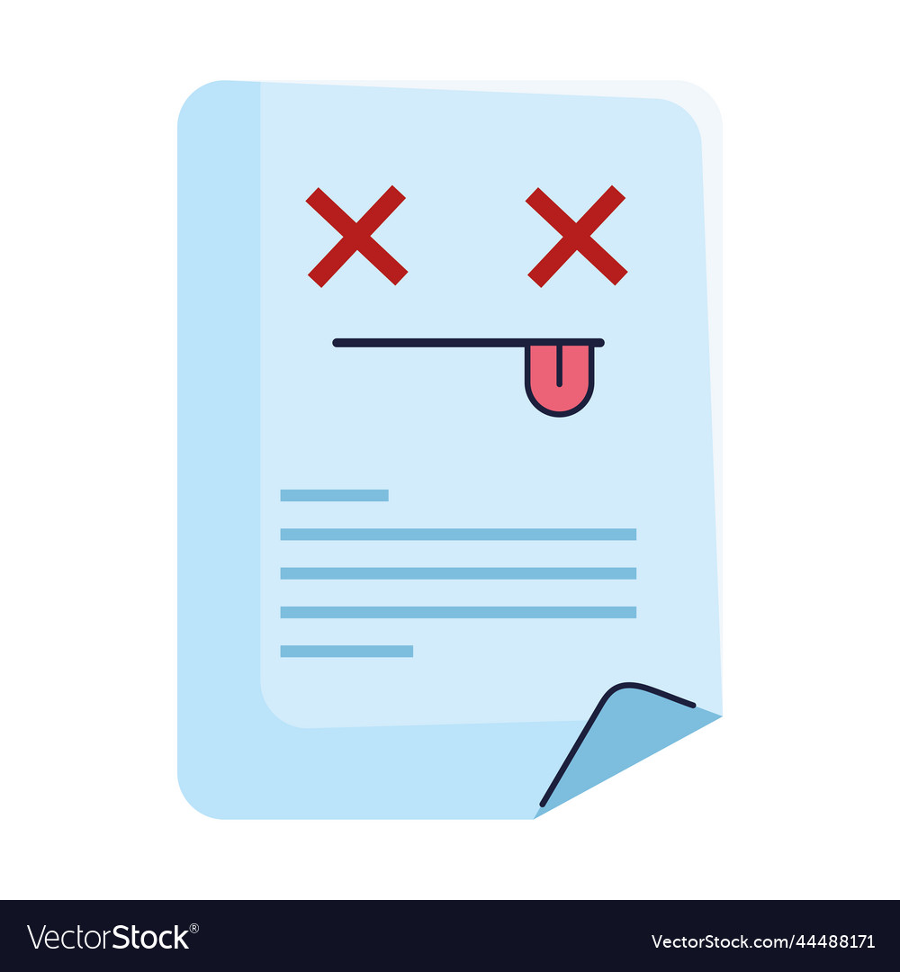 Document with error face