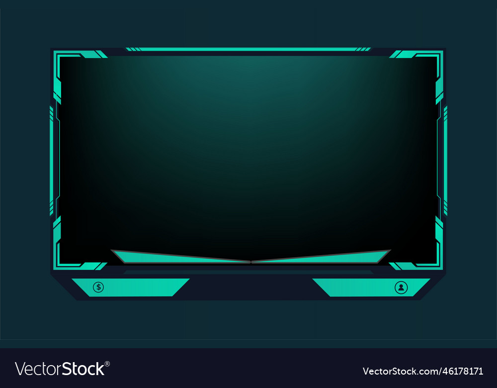 Futuristic gaming overlay for screen panels Vector Image