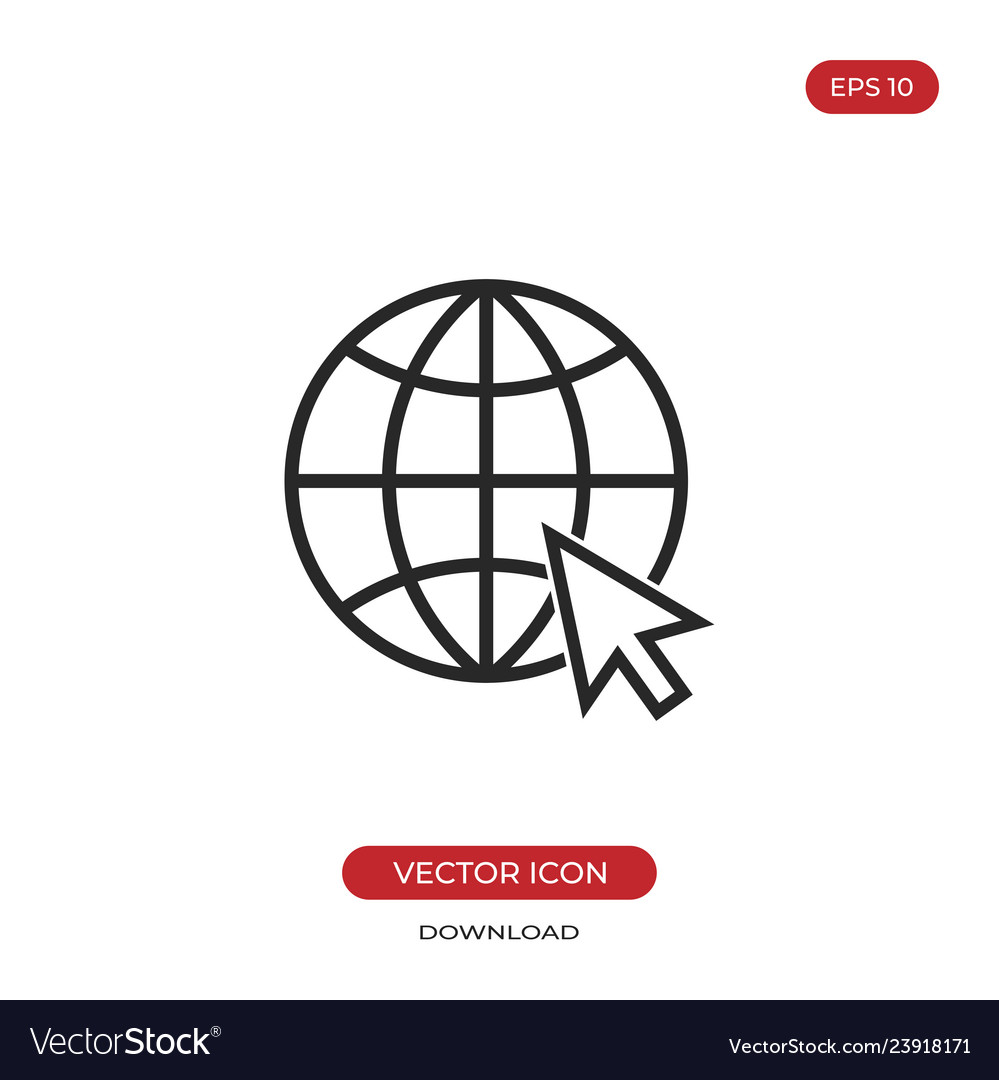 Go to web icon internet sign vector image Go to web icon internet sign