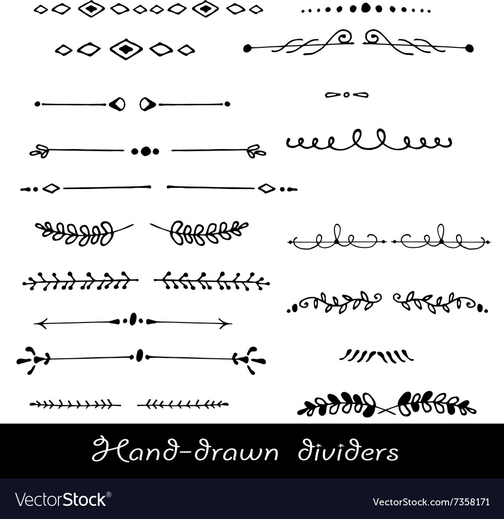 Hand Drawn Line Border Royalty Free Vector Image