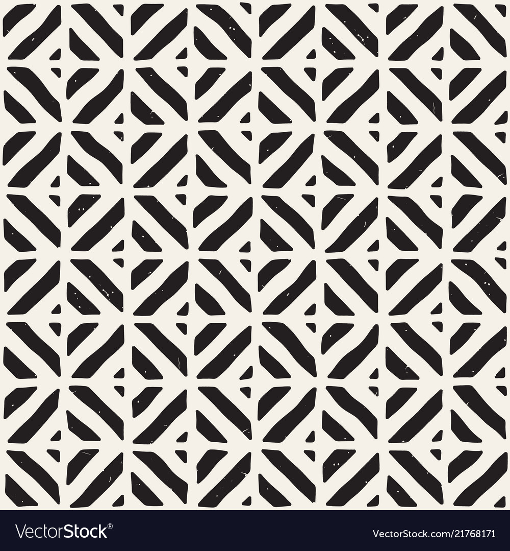 Hand drawn seamless repeating pattern with lines vector image Hand drawn seamless repeating pattern with lines