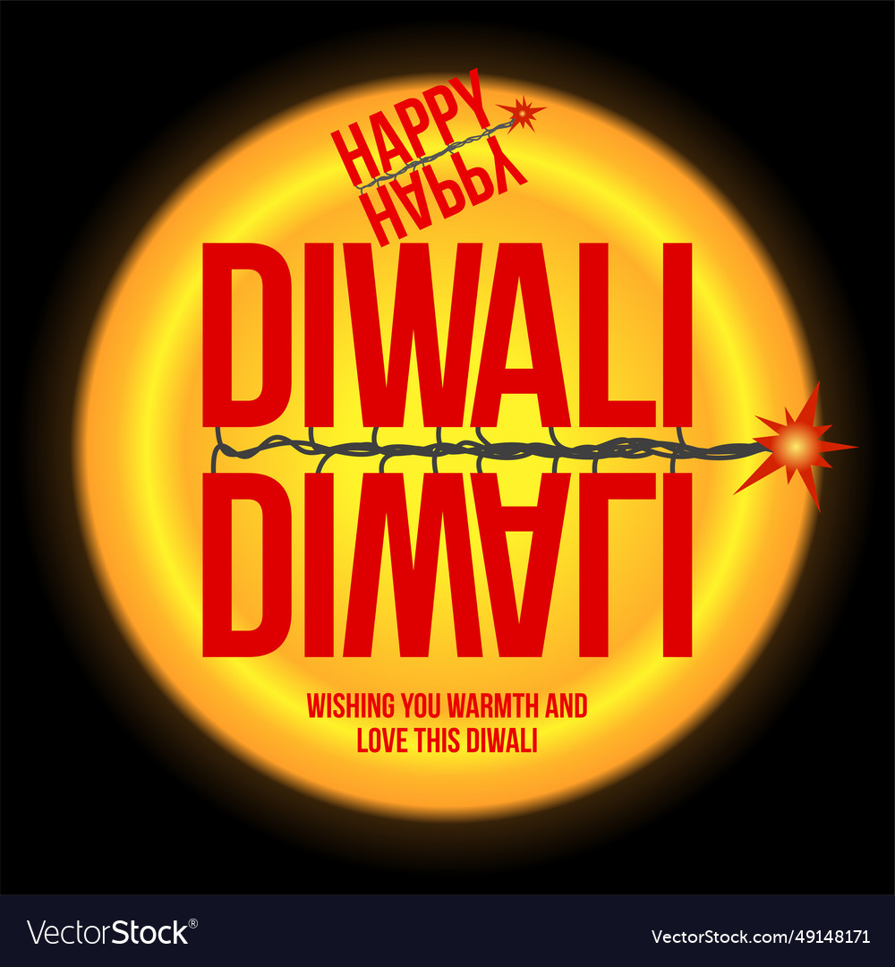 Happy diwali warm wishing with fire crackers